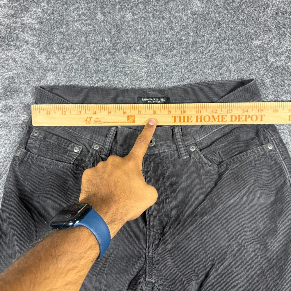 Lot of 2 Banana Republic Pima Cotton Corduroy Pants Men's Fit 30x25.5 Black Tan